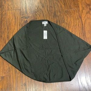 Anne Taylor Loft Cashmere green shirt sleeve shrug size XS/S